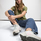 Damen T-Shirt FÜR WERTE STEHEN (olivgrün)