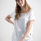 Damen T-Shirt BLUMEN (weiß)