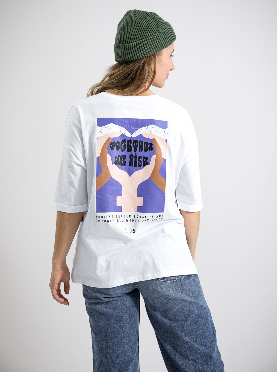 Damen T-Shirt ZUSAMMEN (weiß)