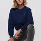 Damen Sweater LOGOBÄR (dunkel blau)