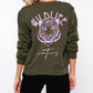 Damen Sweater WILDLEBEN ZÄHLT (grün)