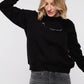 Damen Sweater WENIGER EGO MEHR SEELE (schwarz)