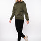 Damen Hoodie LOGOBÄR (grün)