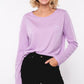 Damen Langarmshirt VERSPRECHEN (lavendel)