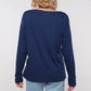 Damen Langarmshirt FÜR WERTE STEHEN (blau)