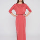 Women Dress Red with waistband (long) - ERDBÄR #Worldchanger