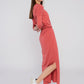 Women Dress Red with waistband (long) - ERDBÄR #Worldchanger