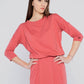Women Dress Red with waistband (long) - ERDBÄR #Worldchanger