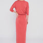 Women Dress Red with waistband (long) - ERDBÄR #Worldchanger