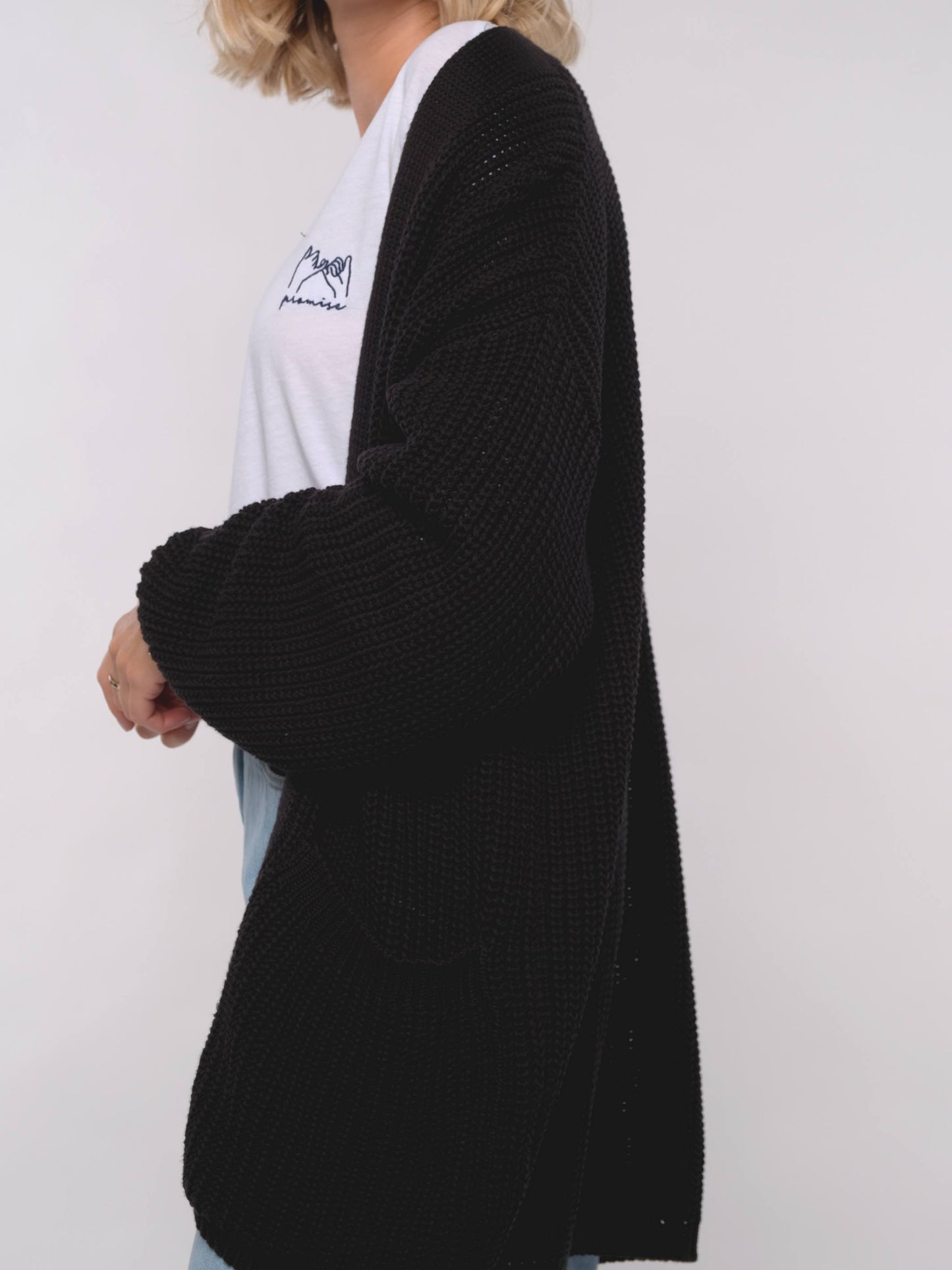 Damen Strick Cardigan ERDBÄR (schwarz)