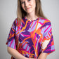 Damen lockeres T-Shirt Kleid (blumenprint)