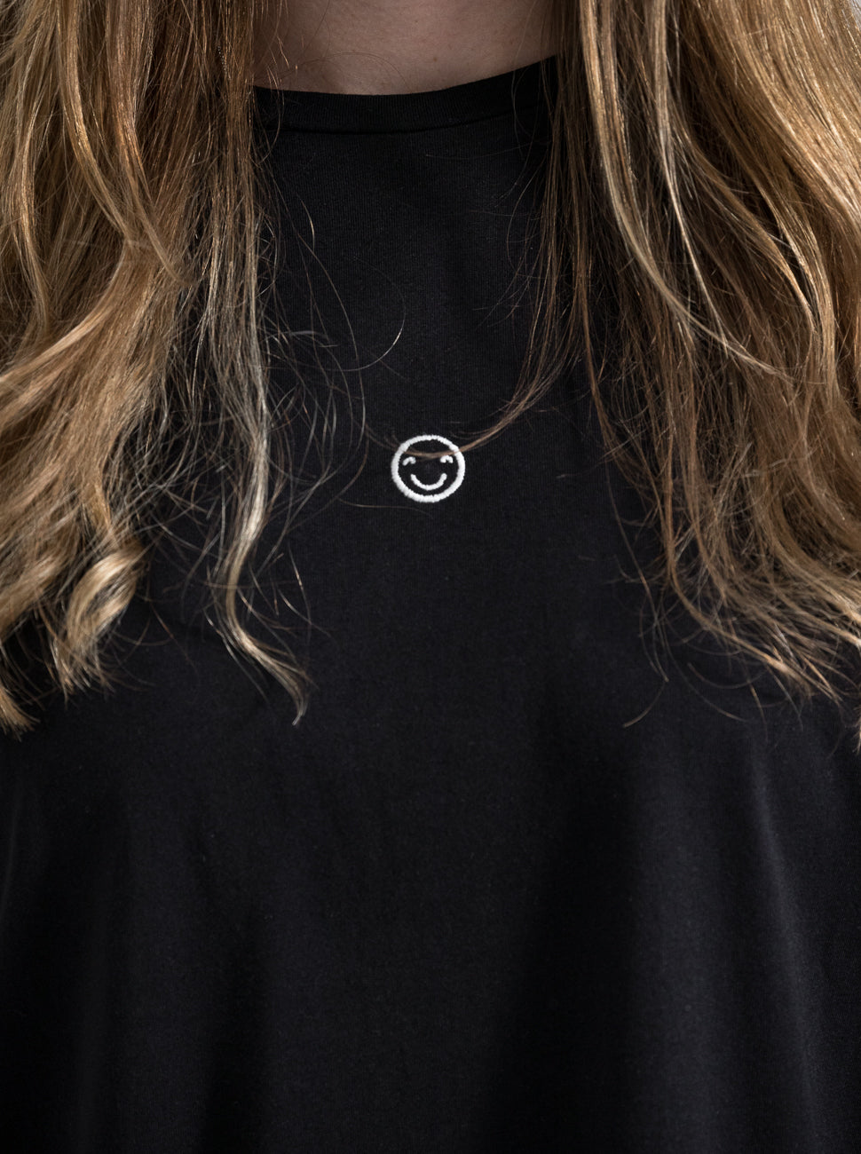 Damen T-Shirt SMILEY (schwarz)