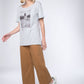 Damen lockeres T-Shirt 08 MIT DIESEM STYLE UNTERSTÜTZT DU! (grau)