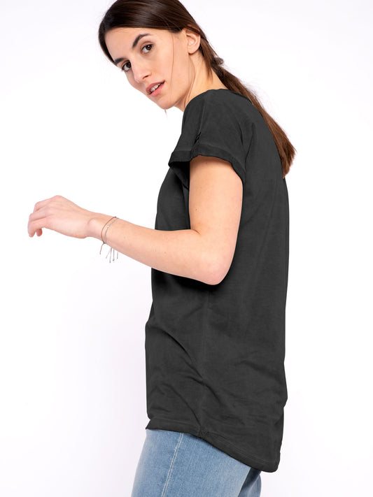 Women T-Shirt Black (loose and trendy) - ERDBÄR #Worldchanger