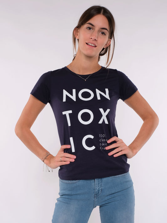 Damen T-Shirt KEIN GIFT (blau)