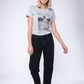 Damen slim-fit T-Shirt 08 MIT DIESEM STYLE UNTERSTÜTZT DU! (grau)