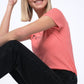 Damen T-Shirt ERDBÄR (pfirsich)