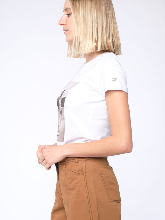 Damen slim-fit T-Shirt 08 MIT DIESEM STYLE UNTERSTÜTZT DU! (weiß)