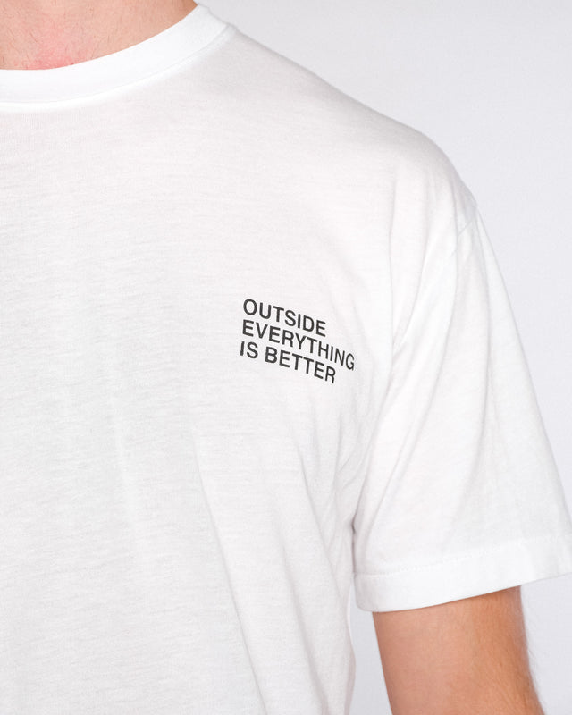 Herren T-shirt - outside (weiß)