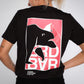 Damen T-Shirt DRAUßEN (schwarz)