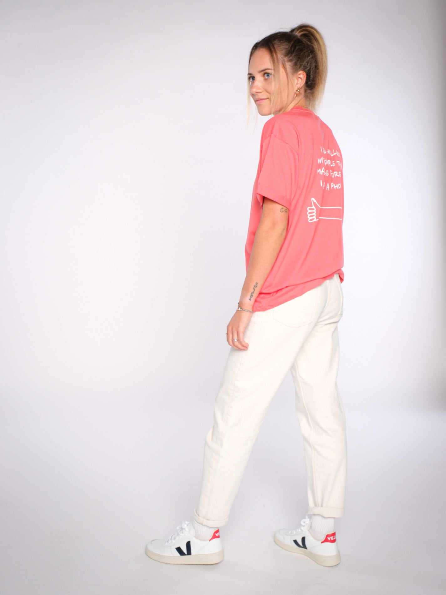 Damen oversized T-Shirt CHILLEN (rot)