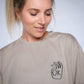 Damen oversized T-Shirt DAS IST OK (beige)