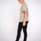 Damen oversized T-Shirt DAS IST OK (beige)
