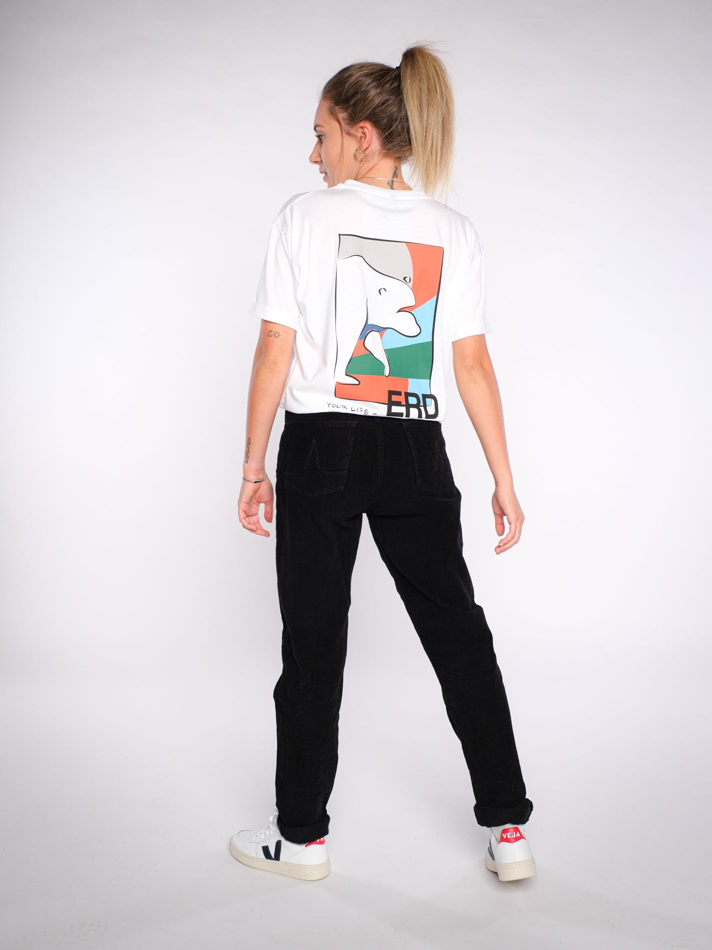 Damen oversized T-Shirt DEIN KUNSTWERK (weiß)