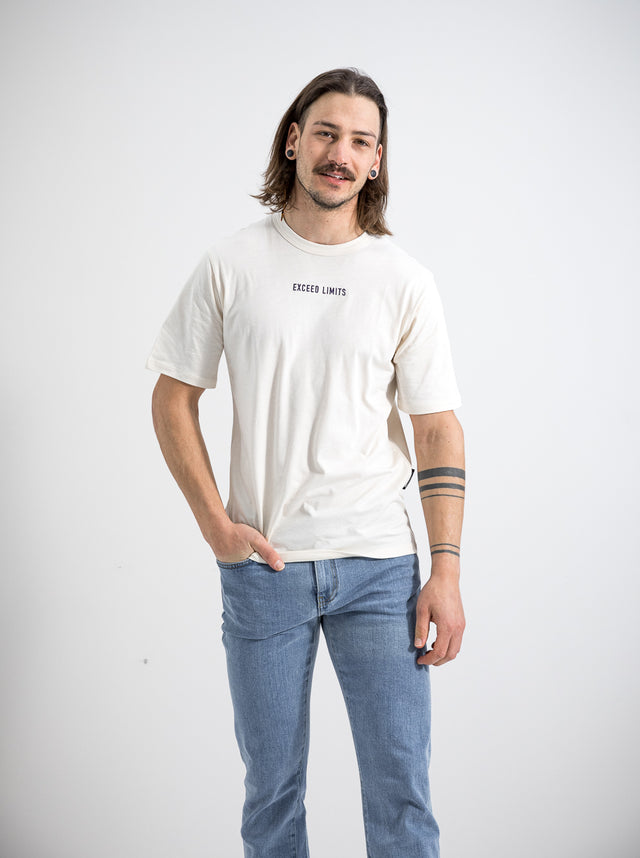 Herren T-Shirt GRENZEN ÜBERSCHREITEN (beige)