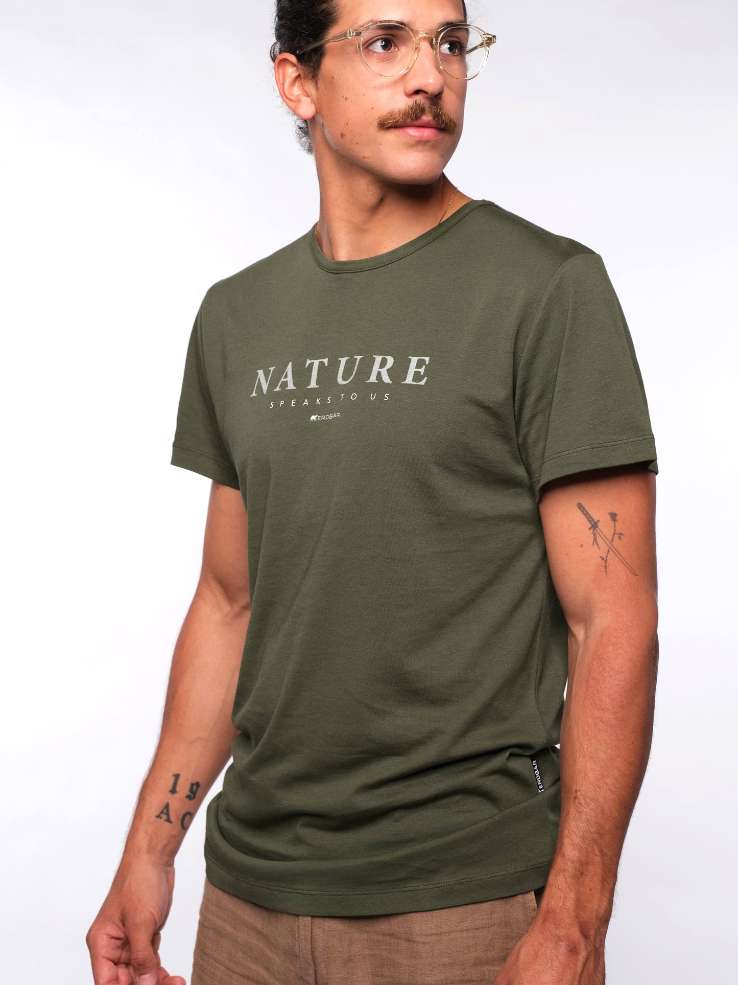Herren T-Shirt NATUR SPRICHT (grün)