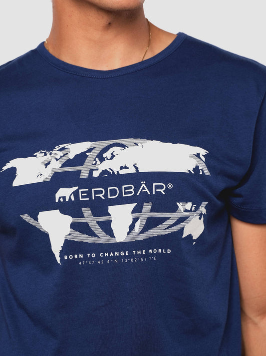 Herren T-Shirt ERDBÄR WELT (dunkelblau)