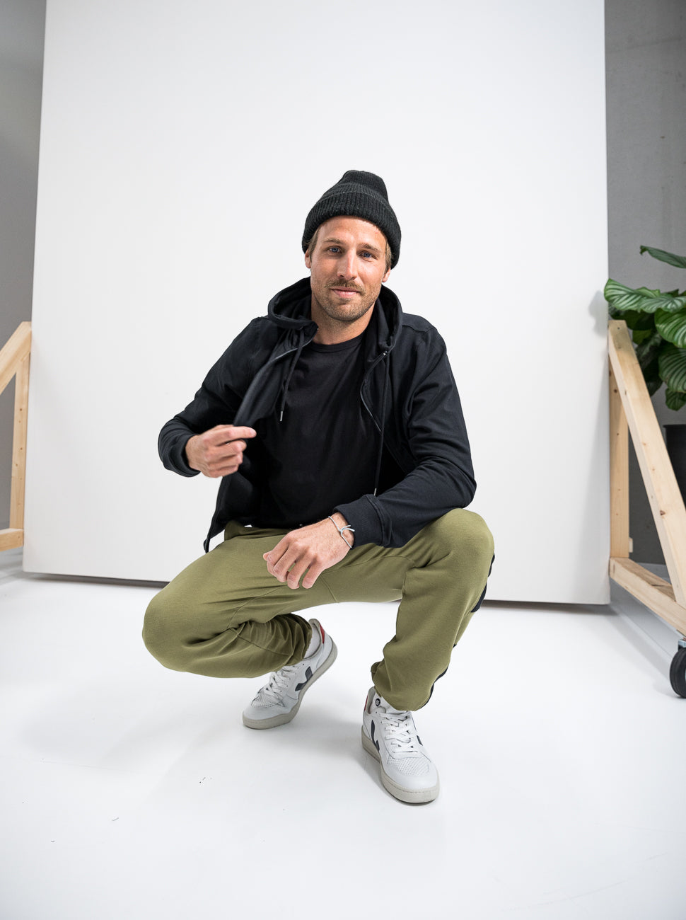 Herren coole Jogginghose (olivgrün)