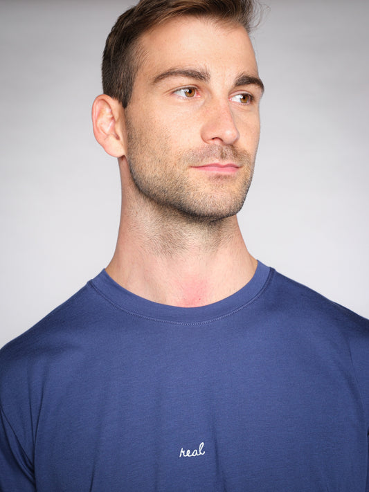 Herren T-Shirt REAL (blau)