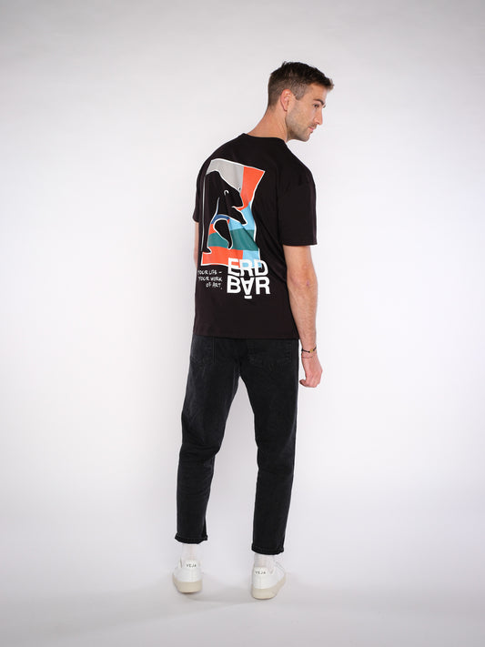 Herren oversized T-Shirt DEIN KUNSTWERK (schwarz)*