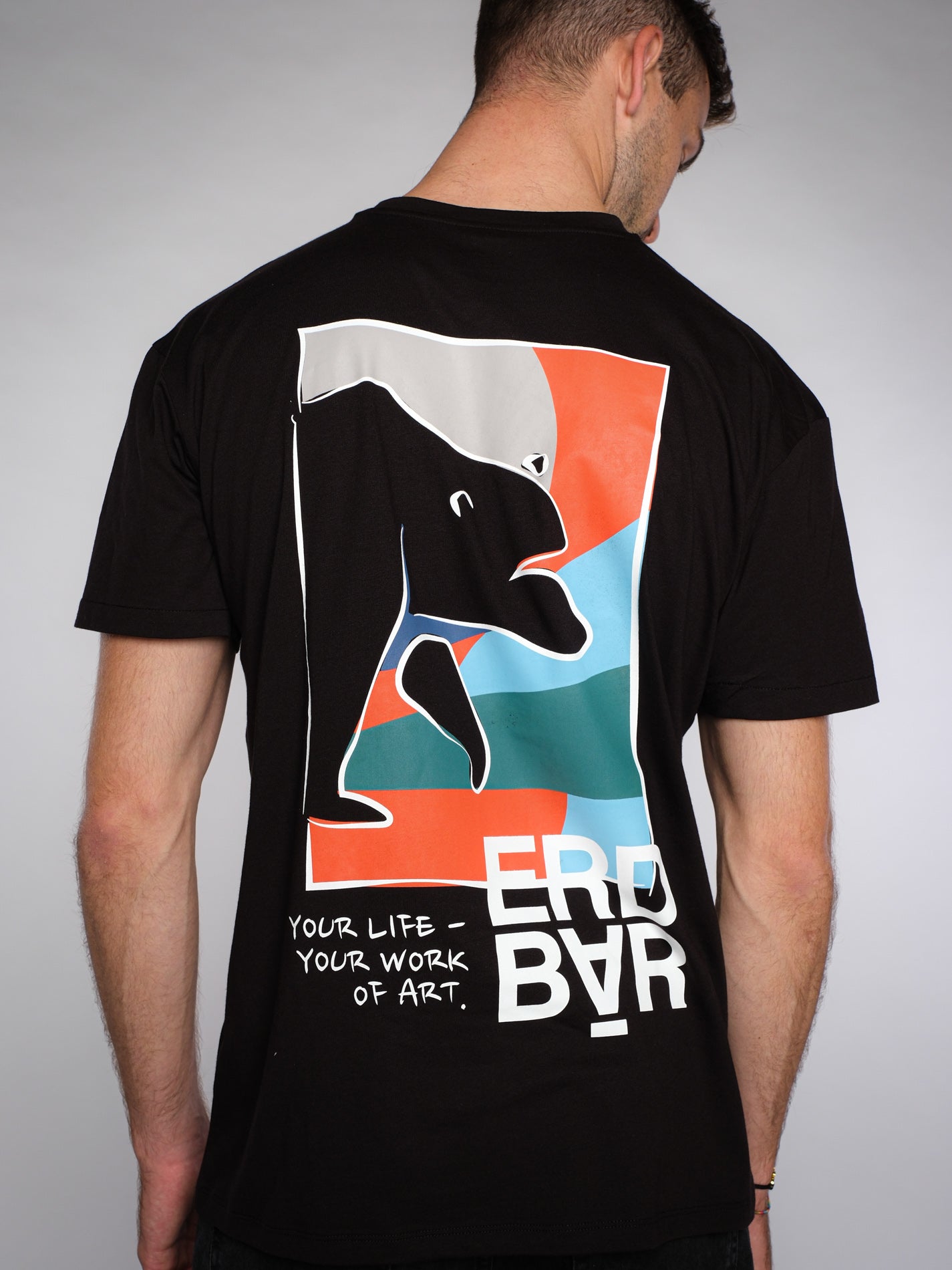 Herren oversized T-Shirt DEIN KUNSTWERK (schwarz)*
