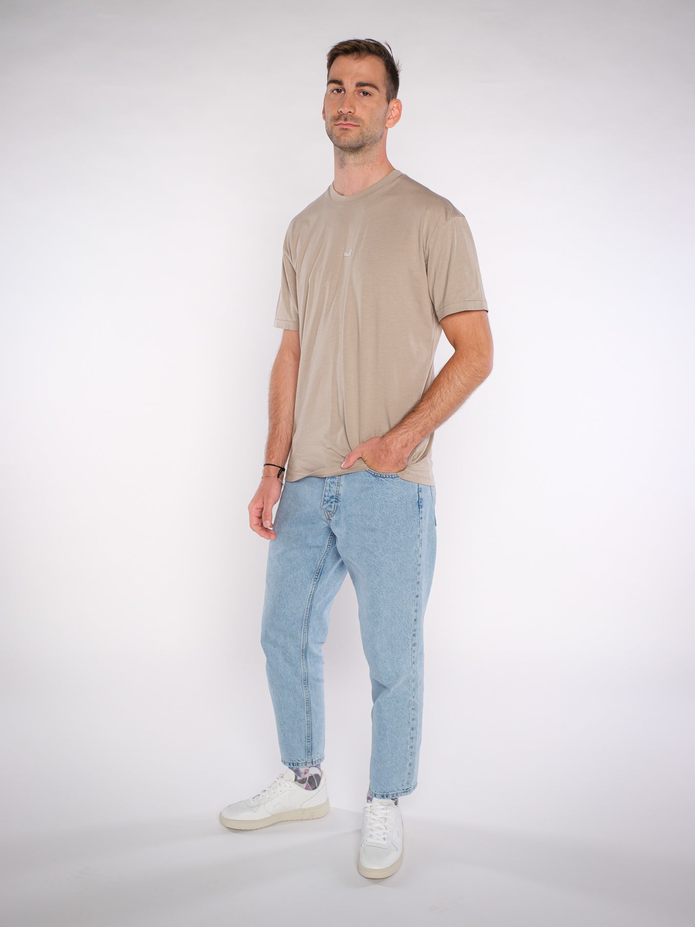 Herren oversized T-Shirt REAL (beige)*