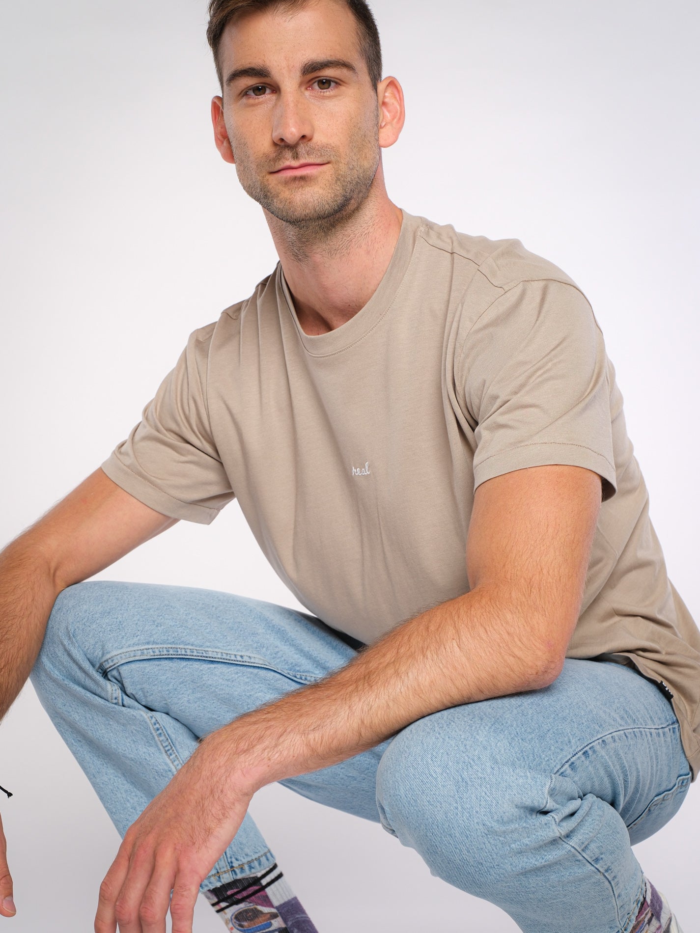 Herren oversized T-Shirt REAL (beige)*