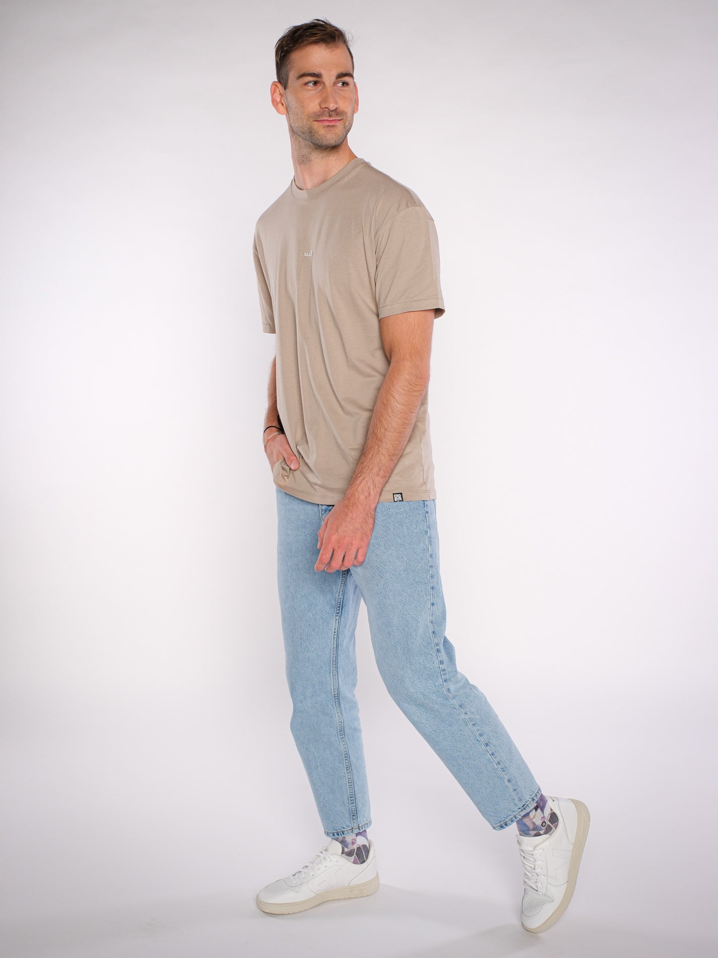 Herren oversized T-Shirt REAL (beige)*